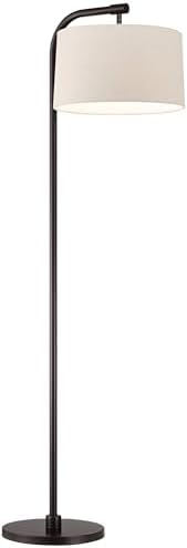 Serra 64" Tall Dark Bronze Chairside Arc Offset Arm Floor Lamp - Image 7