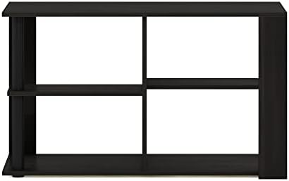 Furinno Romain Narrow End Table with Shelves, Espresso/Black - Image 6