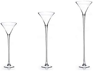 WGV Large Martini Glass Vase, Open 12", Height 31.5", Base 8", (Multiple Sizes Choices) Clear Wine Fruit Planter Floral Container, Wedding Centerpieces, Event Home Decor, 1 Piece (VMG1232) - Image 5
