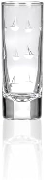 Rolf Glass Sailing Shot Glass | 2.5oz Engraved Glass Cordial | Nautical Sailboat Design | Lead-Free and Diamond-Wheel-Engraved | Made in the USA | Set of 4 - Image 3