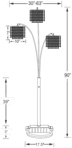 Coaster Home Furnishings - Miriam - Metal Floor Lamp with 3 Lights, Arched Design and Crystal Beads - Living Room - 90-Inch - Chrome - 901484 - Image 3