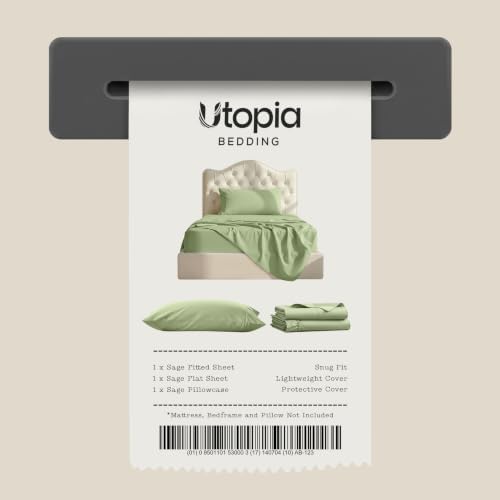 Twin Sheets Set, 3 Pieces 16" Deep Pocket Hotel Luxury Bed Sheets, Sage - Image 7