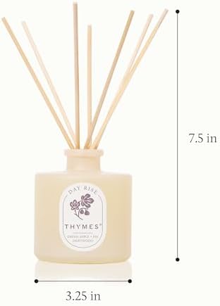 Thymes Petite Oil Reed Diffuser Set – Includes Reeds, Fragrance Oil & Glass Bottle – Luxury Scent Diffusers for Home Decor – Notes of Mediterranean Fig, Green Apple & Driftwood (Day Rise, 4 fl oz) - Image 7
