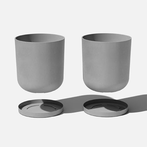 Veradek Mason Series Lima Planter & Drip Tray - Large Round Outdoor Planter - Image 7