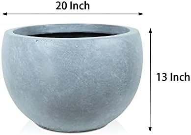 Kante Blue Gray Concrete Planter 11.8" Dia All-Weather Round Small Pot - Image 6