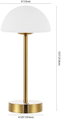 JONATHAN Y Xavier 12.5" Metal Cordless LED Table Lamp, Brass Gold - Image 6