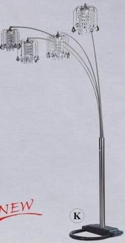 SQF 4-Arm Arch Floor Lamp with Dimmer (Silver, 6966) Bulbs are not Included by Unknown
