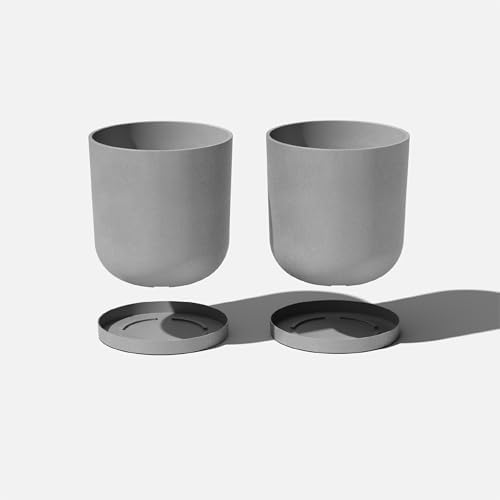 Veradek Mason Series Lima Planter & Drip Tray - Large Round Outdoor Planter - Image 7