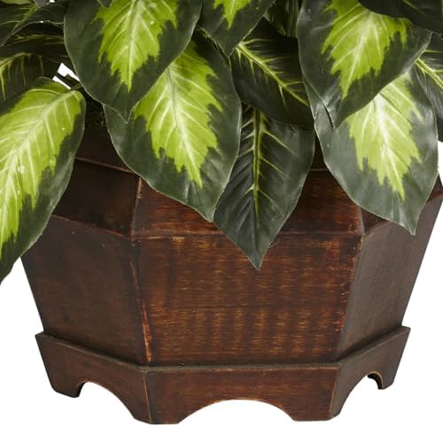 Nearly Natural 24 in Artificial Golden Dieffenbachia Plant with Pot - Image 6