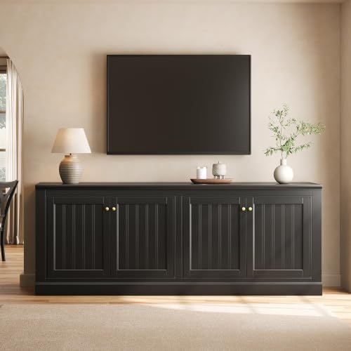 AMERLIFE 72" Modern Sideboard Buffet Cabinet with Vertical Grooved Doors - Image 6