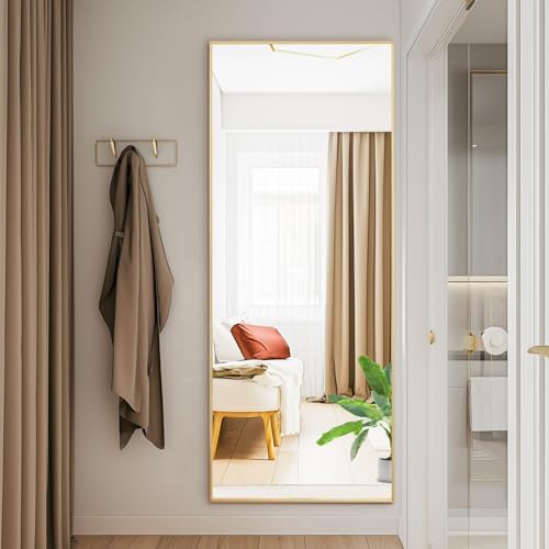 DUMOS 56"x15" Full Length Mirror with Stand, Full Body Floor Mirror - Image 6