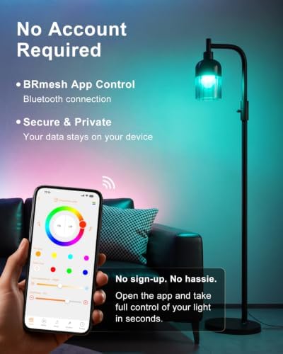 Smart RGB Arc Floor Lamp, App Control, Compatible with Alexa - Image 7