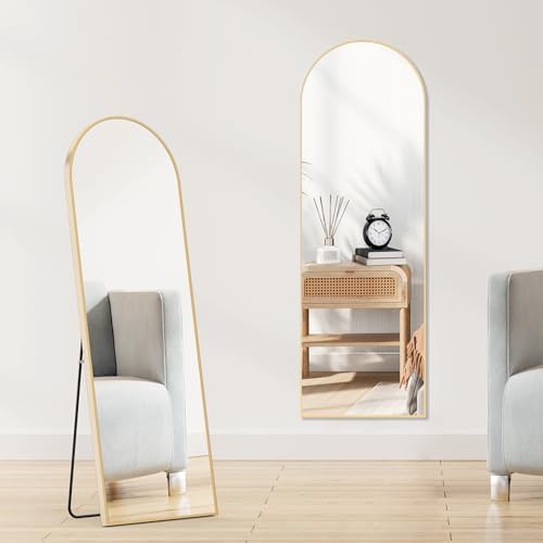 OLIXIS 56"x15.5" Arched Full Length Gold Mirror for Bedroom - Image 6