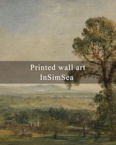 InSimSea Framed Canvas Wall Art, Vintage Landscape Painting, Rustic Nature Scenery Decor for Living Room Shelf Hallway,10x8 in, Soft Sage Green Tones - Image 7