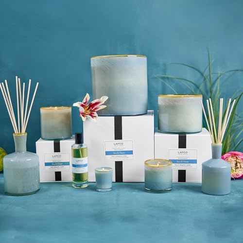 LAFCO New York Classic Reed Diffuser, Sea & Dune - 6 oz - Up to 3 Months Fragrance Life - Reusable Glass Vessel - Natural Wood Reeds - Made in the USA - Image 6