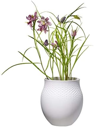 Villeroy & Boch Collier Blanc Large Vase : Perle, 6.5 in, Premium Porcelain, White - Image 3