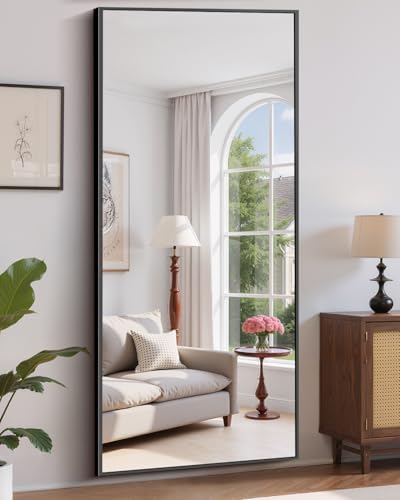 76"x34" Floor Mirror Full Length - Standing Mirror with Aluminum Alloy Frame, Large Body Mirror for Bedroom, Living Room, Wall Mounted or Leaning - Image 6