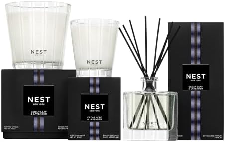 NEST New York Scented Classic Candle, Cedar Leaf & Lavender - 8.1 oz - Up to 60-Hour Burn Time - Reusable Glass Vessel - Image 6