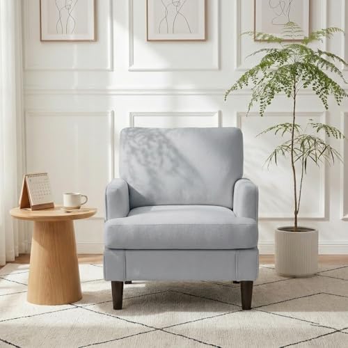 Kromax Accent Chair for Living Room, No Screws Assembly Required, Grey - Image 6