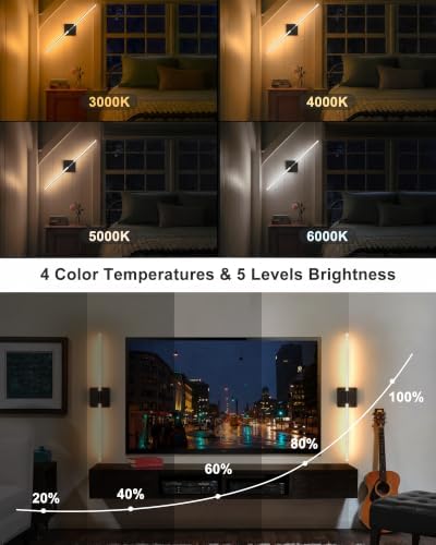 iThird Wall Sconces Set of 2, Rechargeable Wireless Sconce(Bubble Crystal) - Image 7