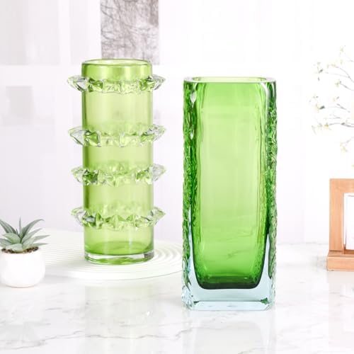 KAMMAK Glass Vase,Colored Hand Blown Decorative Vase - Image 7