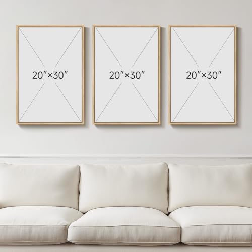 Large Framed Sage Green Abstract Landscape Wall Art, Set of 3 Each 20x30 In - Image 7