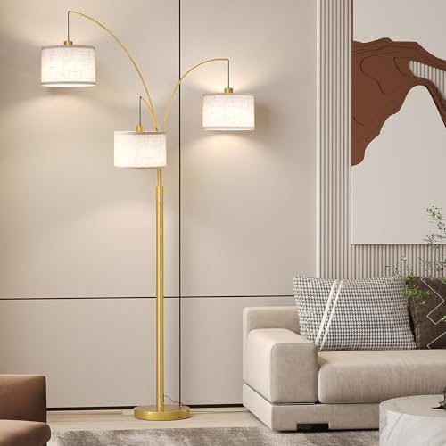 SUNMORY 3 Lights Floor Lamps for Living Room,78" Tall Arc Standing Lamp - Image 7