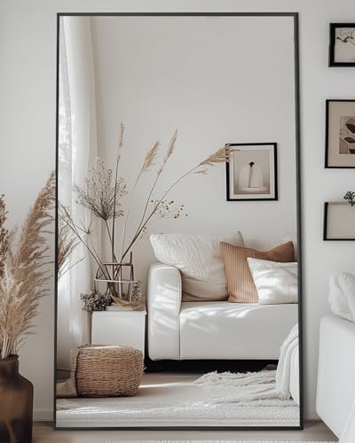Antok Full Length Mirror, 81"x41" Floor Mirror for Bedroom, Dorm, Black - Image 3