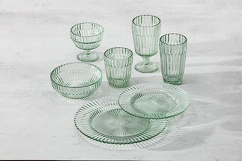 Fortessa Archie Glass Drinkware, Double Old Fashioned (Set of 6), 12.5 Ounce, Sage - Image 3