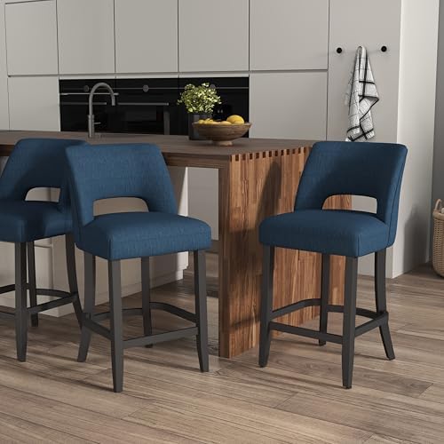 VKNOW Bar Stools Set of 4, 26" Upholstered Counter Height Bar Stools - Image 7