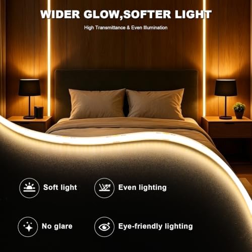 COB LED Strip Lights Dimmable Smart LED Light Strip with App Remote Control - Image 7