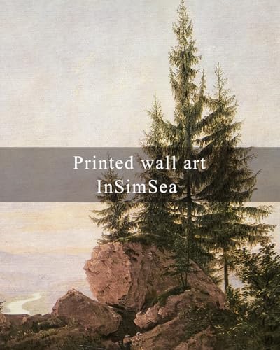 InSimSea Framed Canvas Wall Art, Vintage Rocky Landscape Painting, Rustic Nature Scenery Decor for Living Room Shelf Hallway,10x8in, Neutral Tones - Image 7
