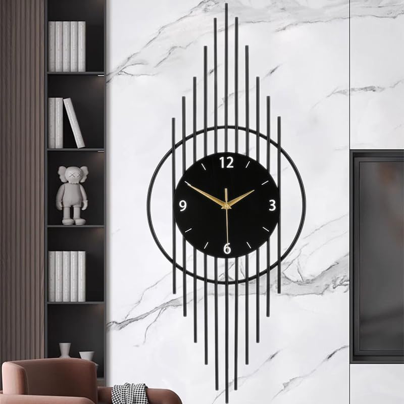 SIN&MI Wall Clock,Decorative Wall Clocks with Silent Quality Quartz Clock Battery Operated,Large Wall Clock for Living Room,Kitchen,Home,Bathroom,Bedroom Wall Decor,11.8x29.5inch,Black - Image 6