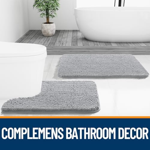 OLANLY Bathroom Rugs 32x20, Extra Soft Absorbent Chenille Bath Rugs - Image 7