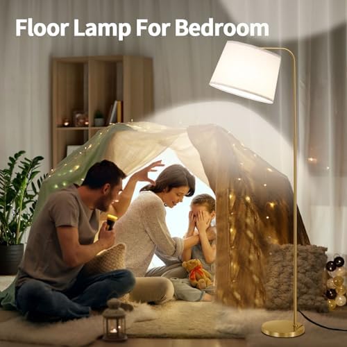 Floor Lamp for Living Room, Dimmable Modern Floor Lamps for Bedroom, Remote Control Modern Corner Standing Lamps, Nursery Industrial Adjustable Arc Tall Lamp with 9W Bulb for Office Reading - Image 7