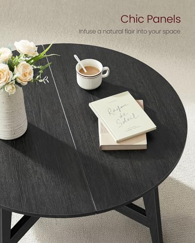 VASAGLE Round Coffee Table, 31.5-Inch Center Table, Tapered Legs - Image 6