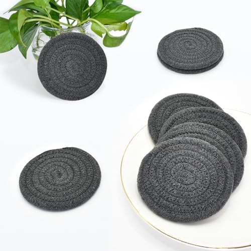 Woven Drink Coasters with Holder, Coasters for Drinks Set of 10 - Image 6