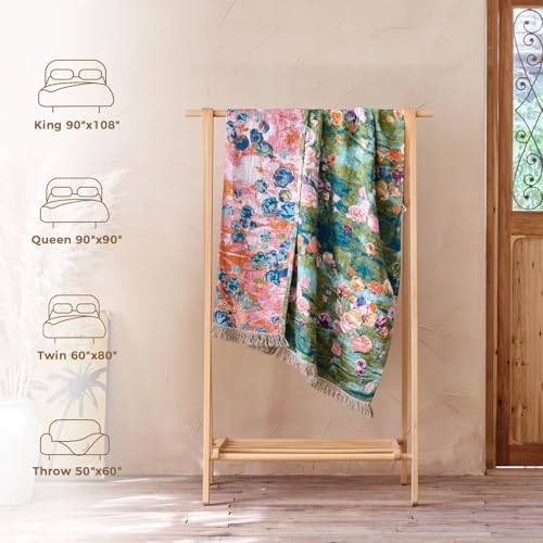 LUTBM Boho Throw Blanket for Bed 60"x80", All Season Cotton Couch Blankets - Image 6