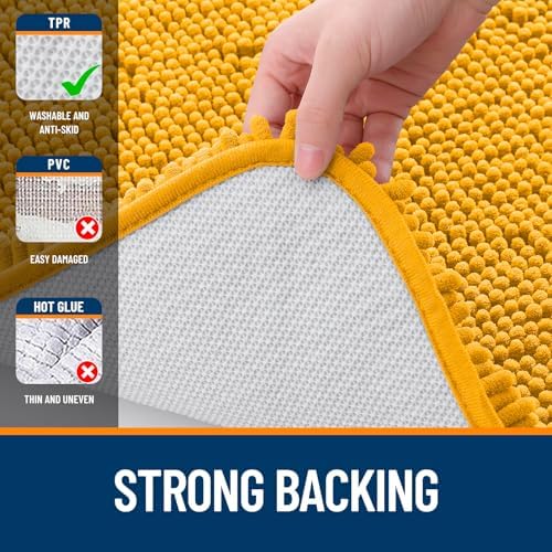 OLANLY Large Bathroom Rugs 44x32, Extra Soft Absorbent Chenille Bath Rugs - Image 6