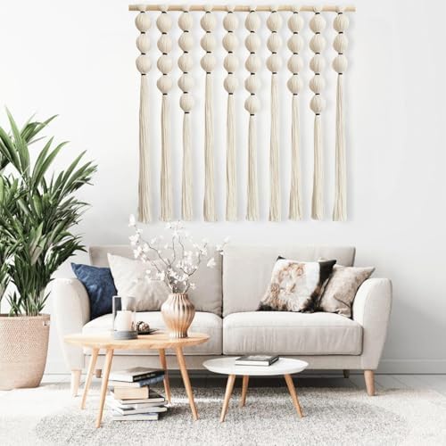 Large Macrame Wall Hanging, Boho Ball Tapestry Cotton Art Decor, 39” x 38" - Image 7