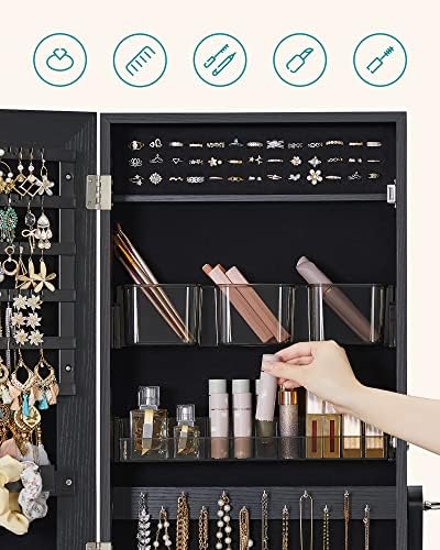 SONGMICS LED Jewelry Cabinet Standing, Lockable Armoire - Image 7