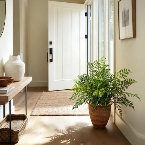 2 Pack Artificial Fern Plants in Pots Artificial Boston Ferns Potted Plants Faux Fern Bush Plant Shrubs Greenery for Outdoor Indoor Porch Patio Farmhouse Garden Living Room Office Table Decor (Type 2) - Image 6