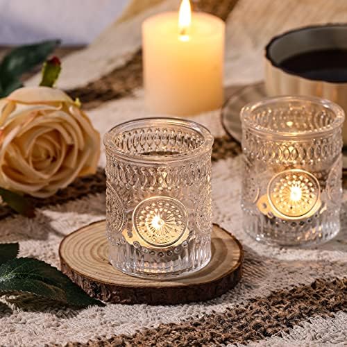 12PCS Clear Votive Candle Holders - Glass Tea Lights Candle Holder - Image 6