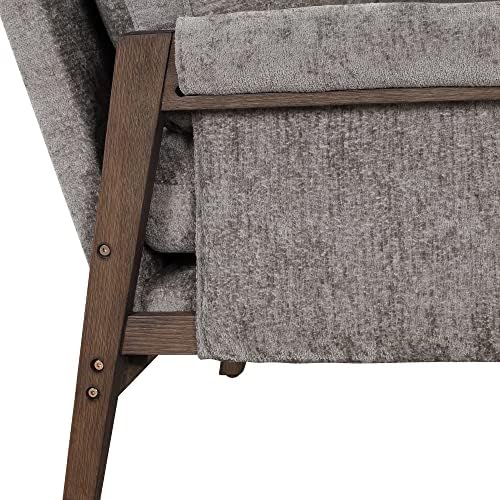 Roundhill Furniture Kelly Mid-Century Modern Accent Armchair, Gray - Image 7