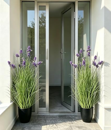 Artificial Hyacinth Plants, 4 Ft Tall, 2 Pack, Potted Faux Flowers, Purple - Image 7