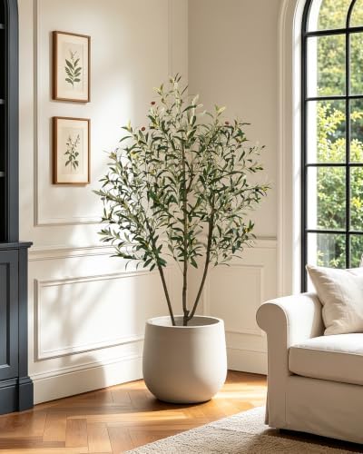 Artificial Olive Tree 5FT with Planter&Cotton Basket - Image 7
