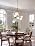 LamQee 4 Lights Mid Century Modern Chandelier, Milk Glass Globe Chandelier Light Fixture with Gold Metal & White Ball, Large Pendant Lighting Ceiling Hanging for Dining Room Kitchen Island Entryway - Image 7