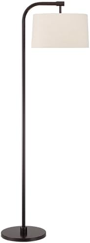 Serra 64" Tall Dark Bronze Chairside Arc Offset Arm Floor Lamp - Image 2