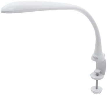 Stella Edge Premium 10W LED Desk Clamp Task Lamp - White - Adjustable Dimmable Low Vision Light - Macular Degeneration Lighting - Hobby Crafting Sewing by StellaLighting