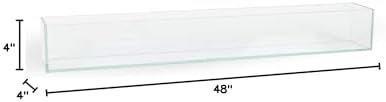 Clear Floral Glass Rectangular Planter 4" H x 4" W x 48" L - Rectangle Vase Vision Glass Pot - Image 2